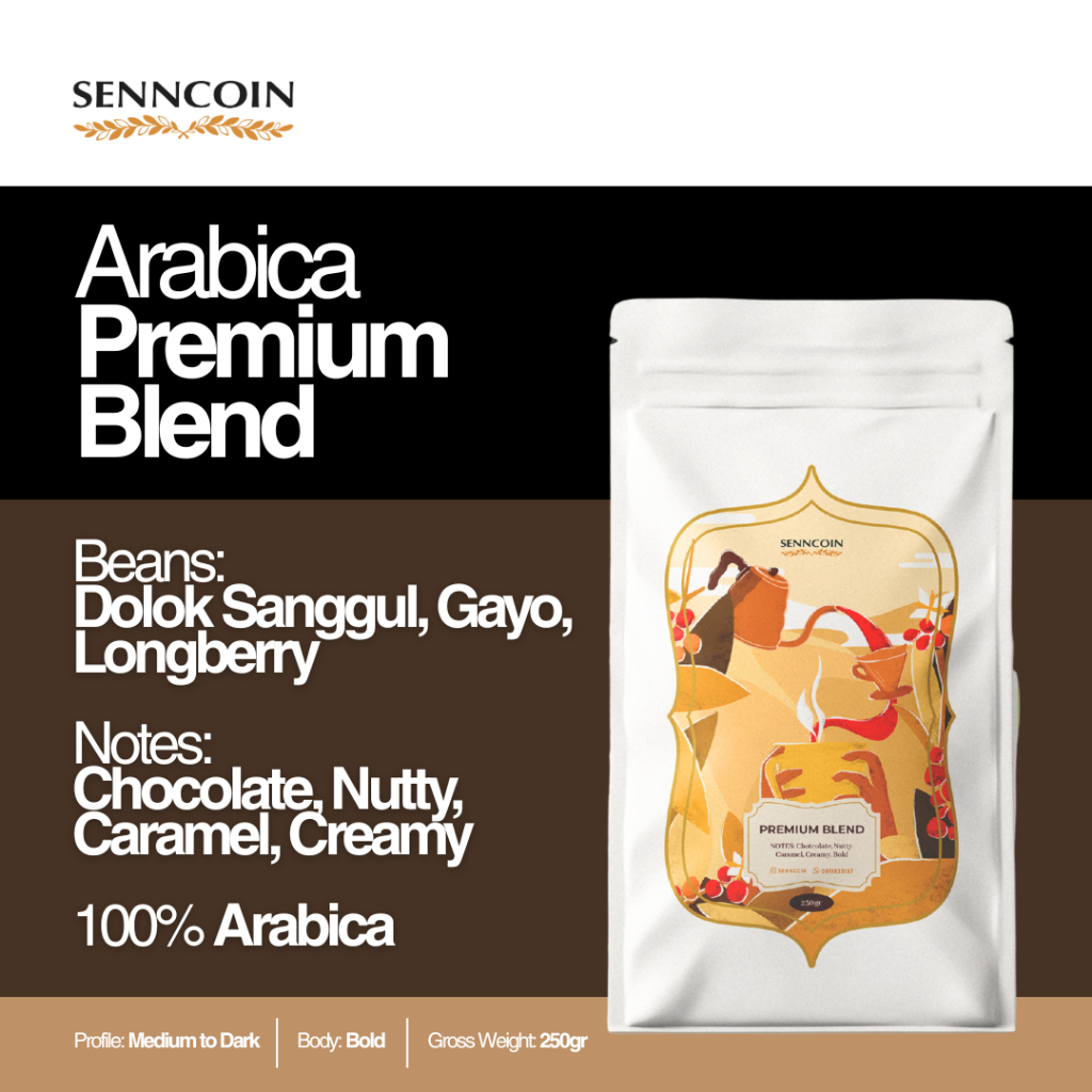 

SENNCOIN Kopi Arabica Premium Blend 250gr