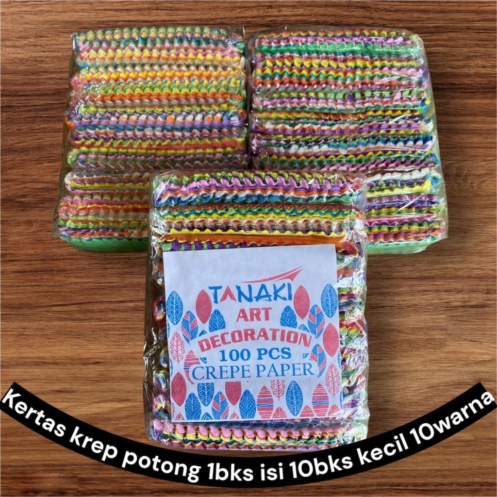 

Kertas krep potong 1bks isi10bks kecil