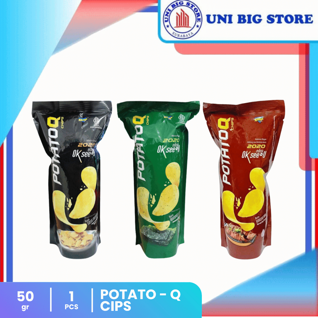 Kikoya POTATO Q Chips Sosis Meksiko | Seaweed 50 gr PotatoQ Kripik