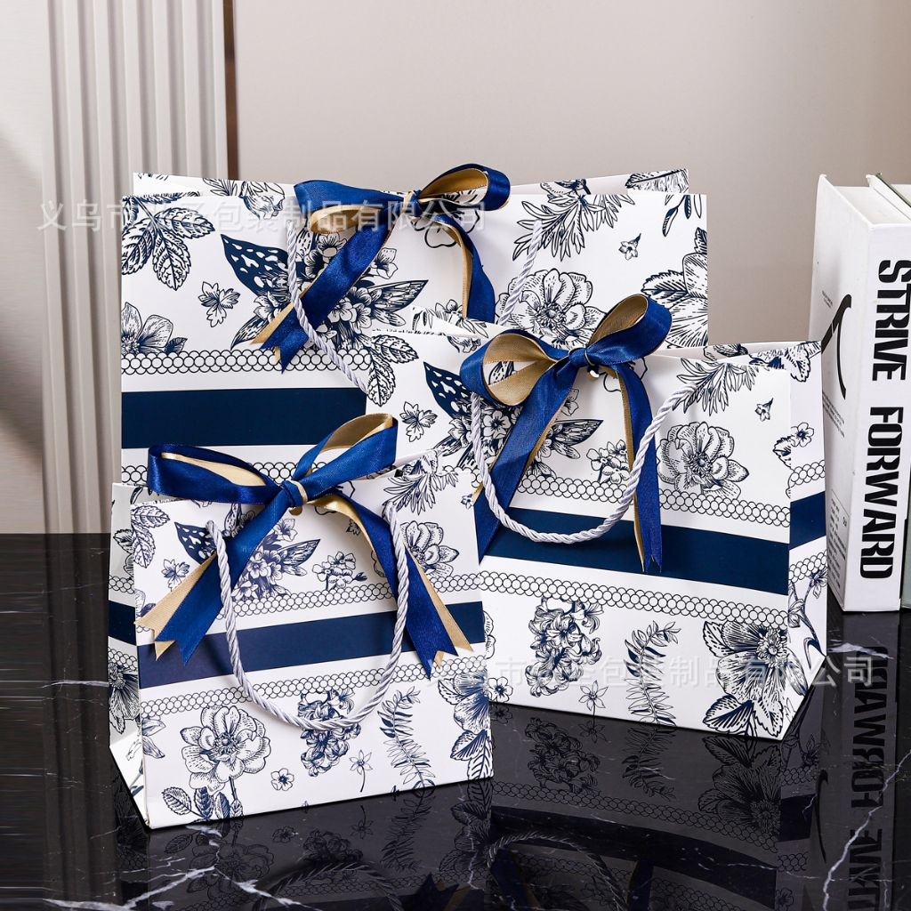 

PREMIUM Paperbag Motif bunga flower Souvenir gift bag + Pita Tebal Tas Kado Tas Permen Tas Hadiah