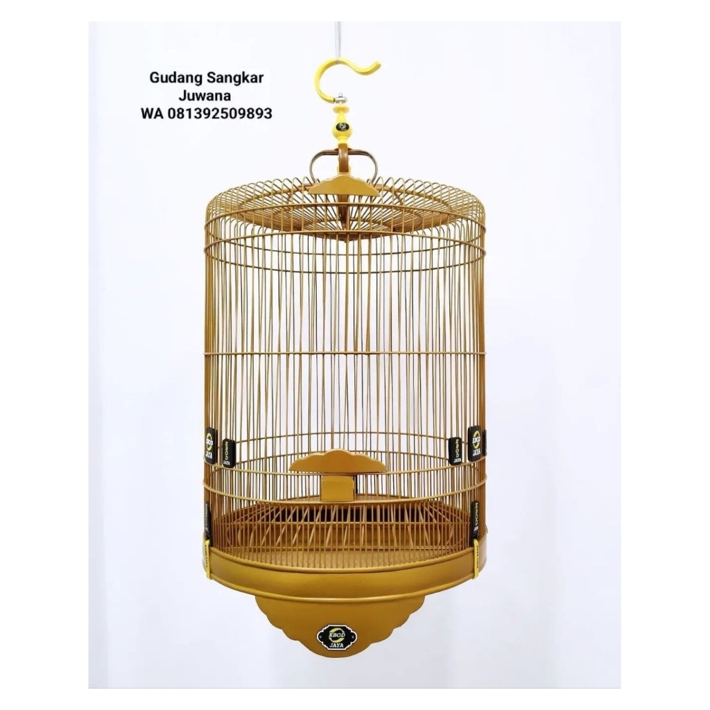 Sangkar Murai Ebod Jaya Reborn Bambu No.2 + Full set Kerodong + Free Pallet Kayu