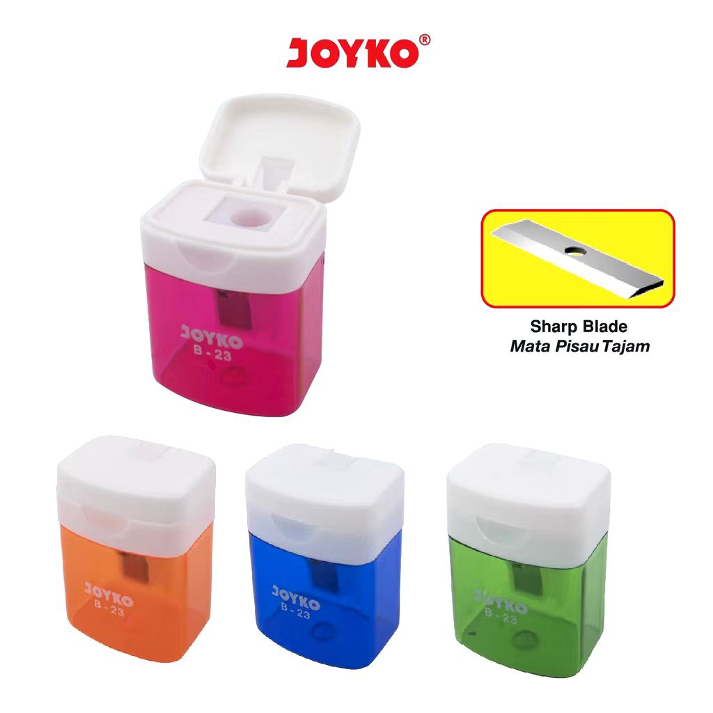 

Joyko B-23 | Sharpener 1 Lubang | Rautan Tong | Serutan Pensil