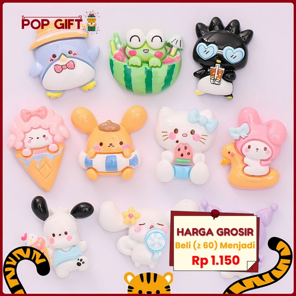 

PG Stiker 3D Resin Clay DIY Kreativitas Anak Botol Minum Dompet Kotak Pensil Motif Sanrio 3D-018