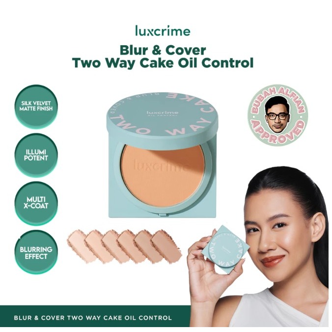 Luxcrime Blur & Cover Two Way Cake Full & Refill