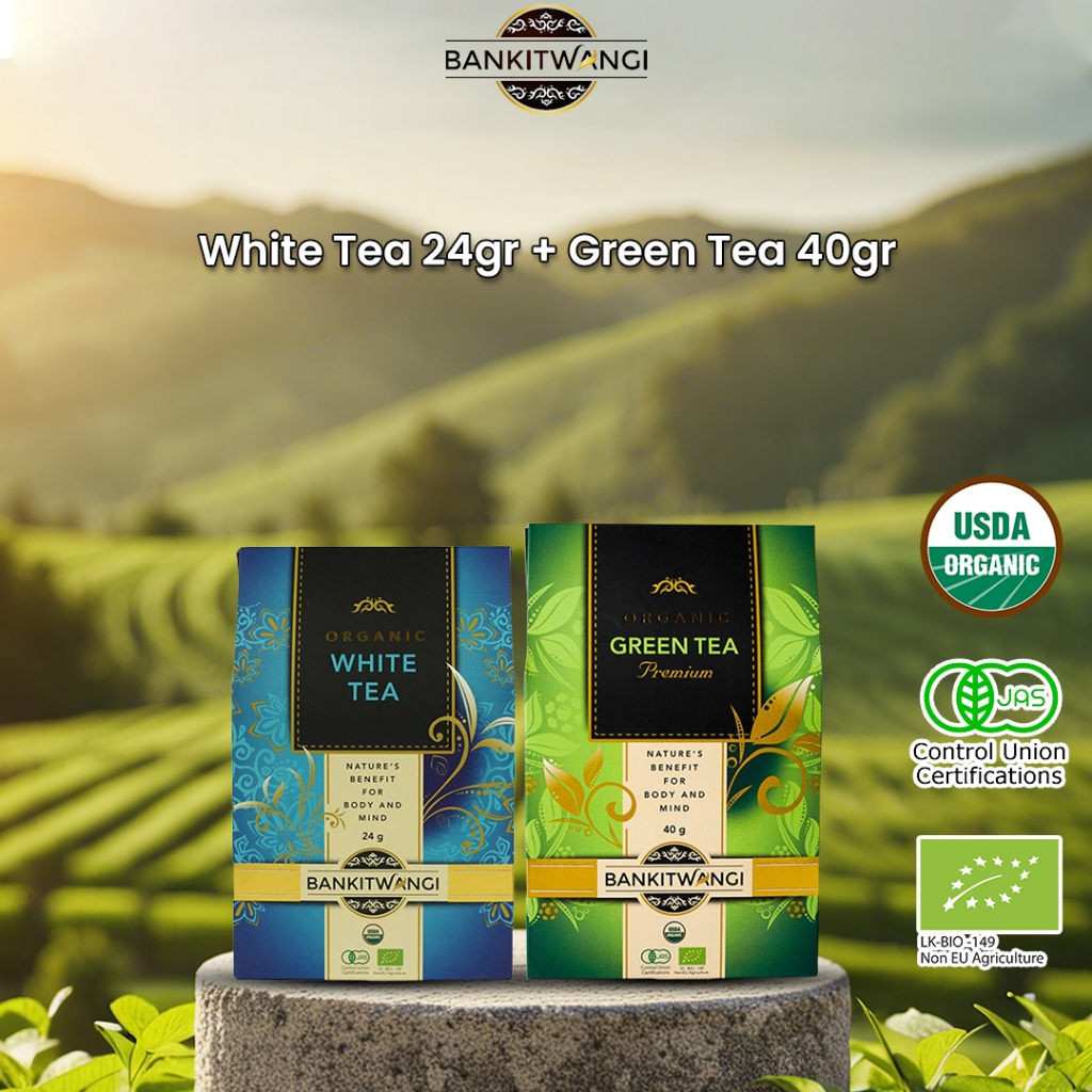

Paket Bundling Bankitwangi Organic White Tea 24gr + Green Tea 40gr