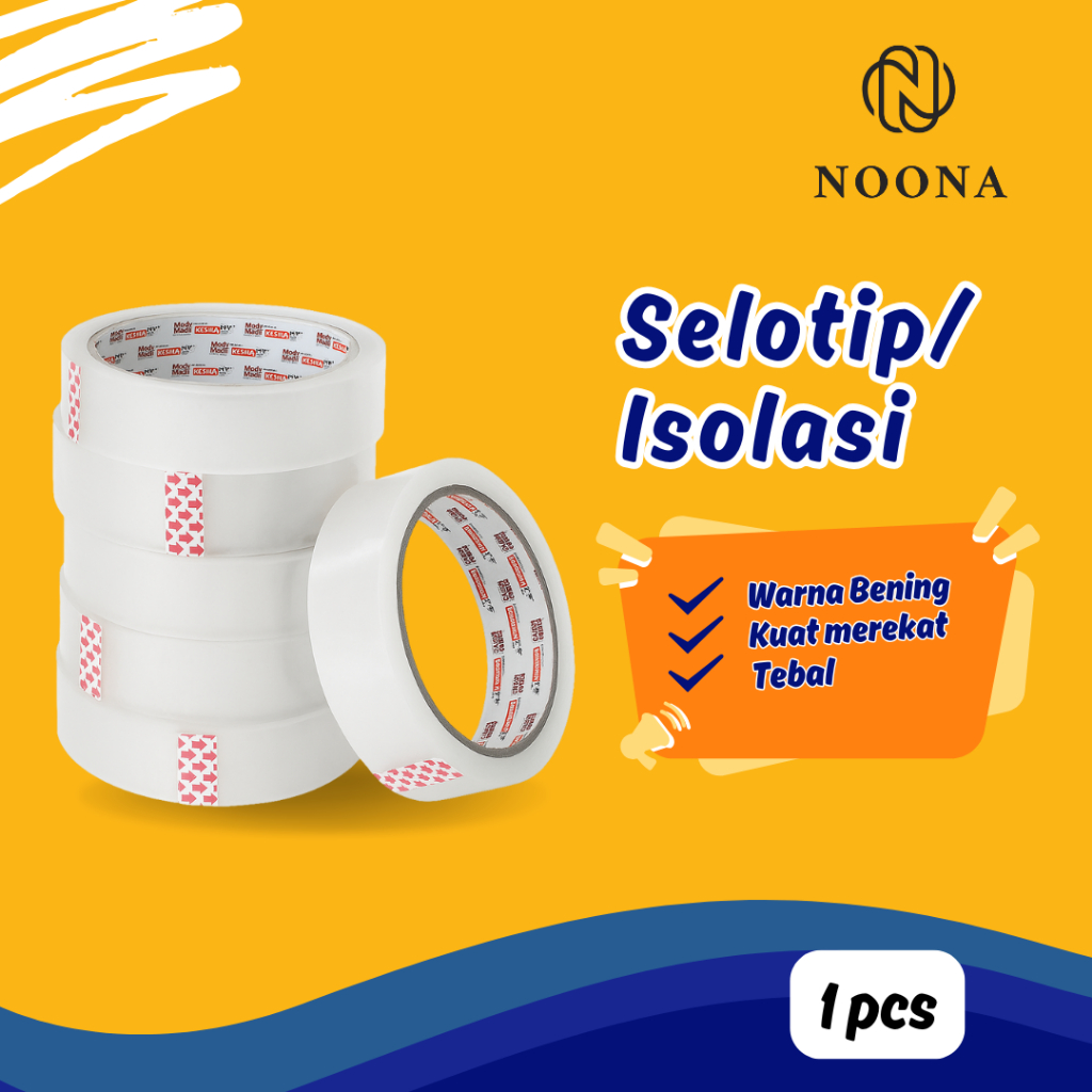 

Selotip Bening 1 inch 100 Yard Stationery Tape Transparant