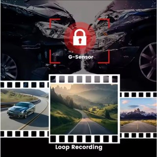 Kamera Mobil 4K dual lens Dash cam Night Vision WiFi 24 Jam Parkir 2293