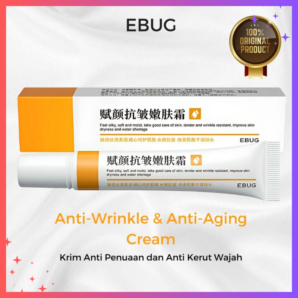 EBUG Anti Wrinkle Cream Retinol Anti Penuaan Kerutan Anti Aging Krim Mengencangkan - VP030