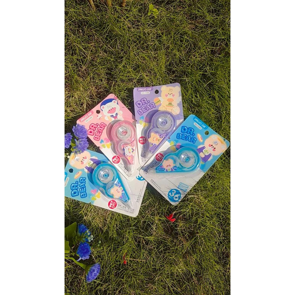 

Tip ex Kertas Roll Karakter BERUANG BUTTER BEAR 36m Meter JINUO 9585 Correction Tape Aesth...