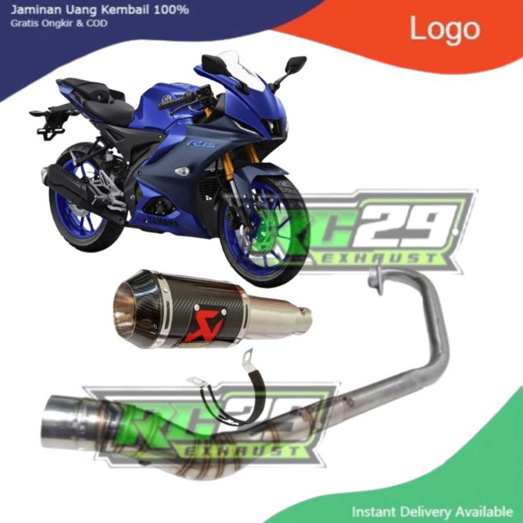 Knalpot Ekzos Akrapovic Yamaha R15 V3 v4 New YZF-R15 1 set exhaust