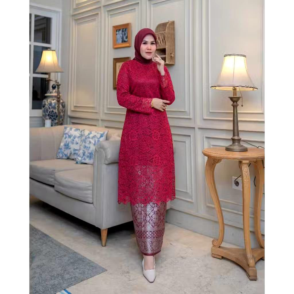 Atasan Kebaya brukat polos/Kebaya Polos/Kebaya tunik