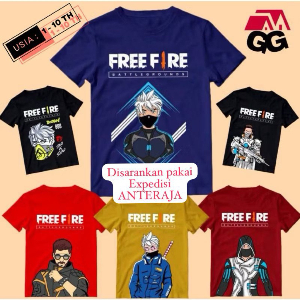 KAOS ANAK FREE FIRE ; FREE FIRE