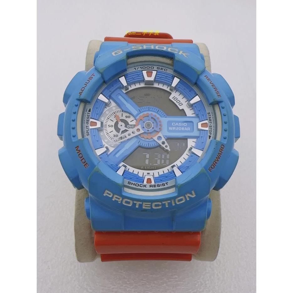 Casio G-SHOCK GA-110NC-2ADR - Jam Tangan Pria Biru Elektrik - Preloved Original