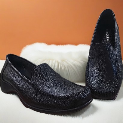 BUCCHERI SP NAOMI Sepatu Wedges Moccasin Wanita-m2360-Black