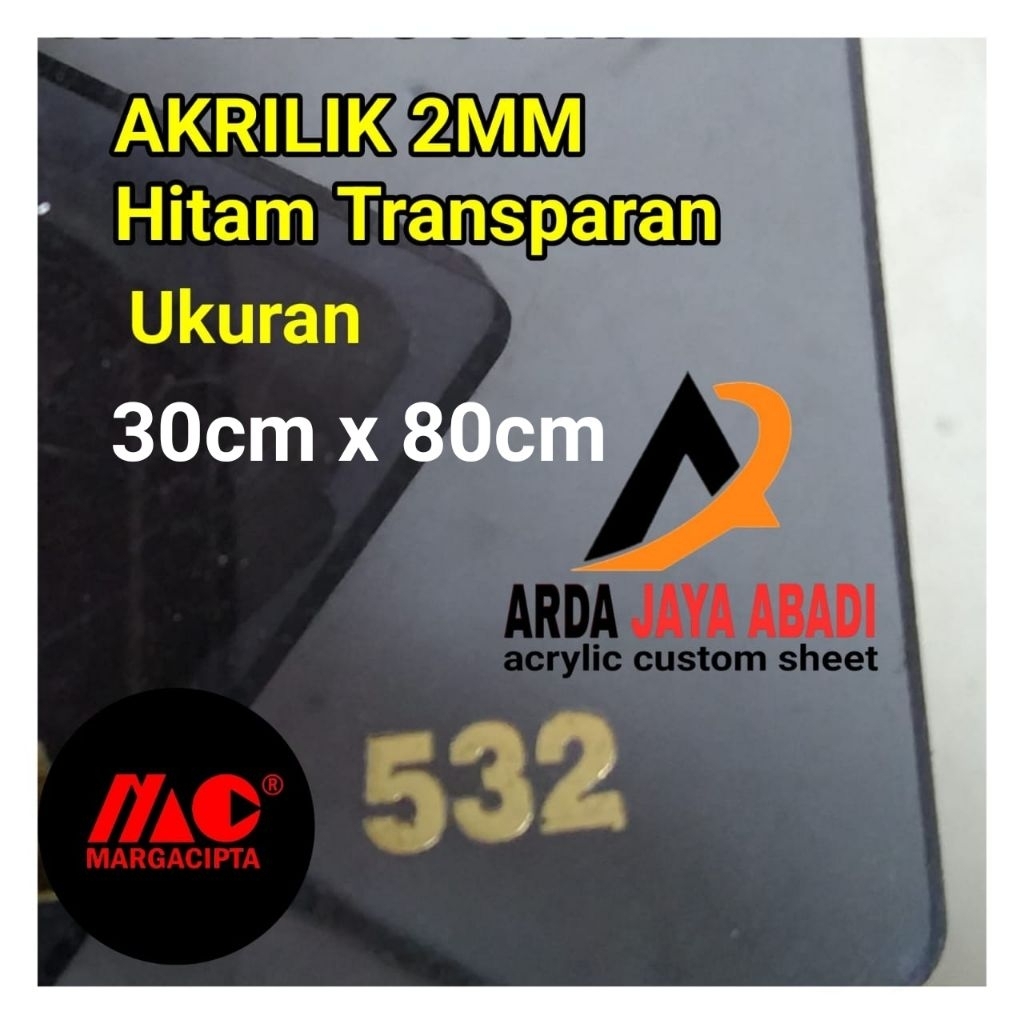 

akrilik 2mm hitam transparan 30 x 80 akrilik lembaran marga cipta warna riben