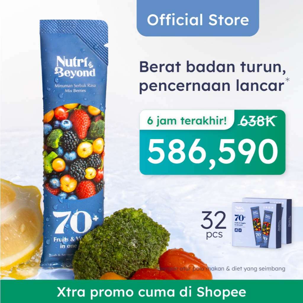

darmavanss - nutri & beyond fiber drink mixberry 32 sachet (2 box isi 16 sachet) minuman serat buah