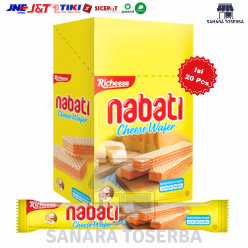 

Richesse Nabati Wafer Keju Coklat 1 Box Isi 20 Pcs