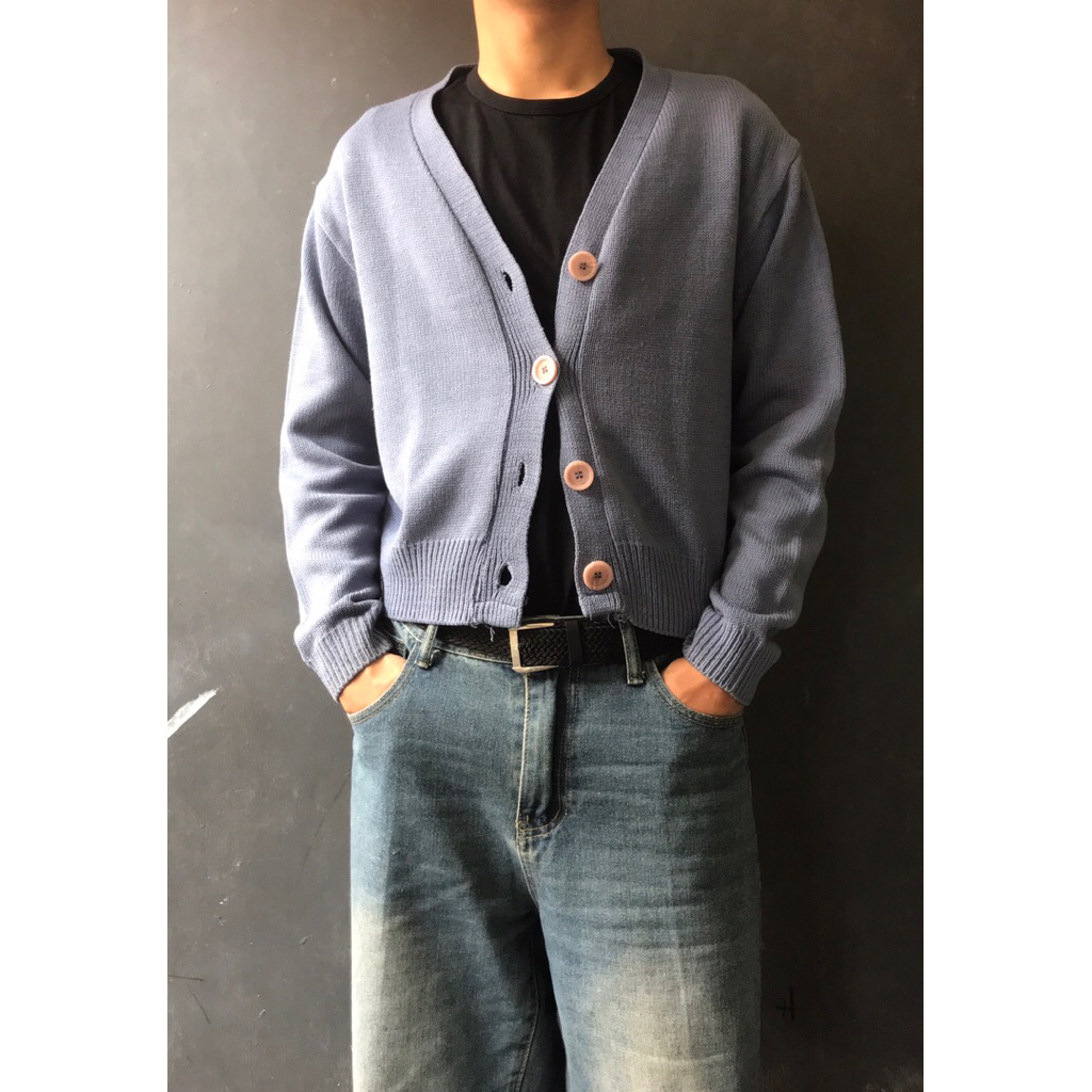 Baby Blue Knit Cardigan