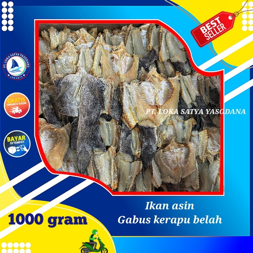 

ikan asin kerapu super 1000gram / 1 kg