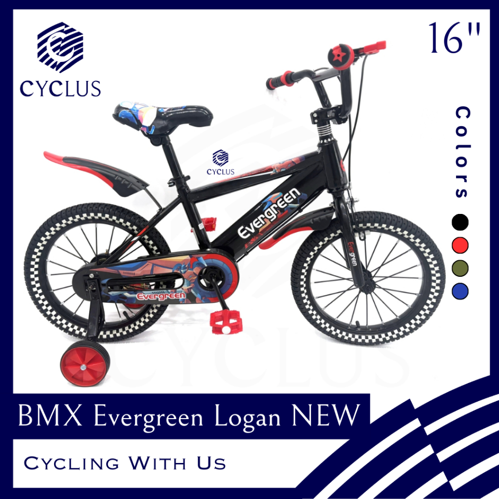 Sepeda BMX Anak Evergreen Logan 16 Inch Laki Laki Perempuan Sepeda Evergreen Logan Cakep Murah
