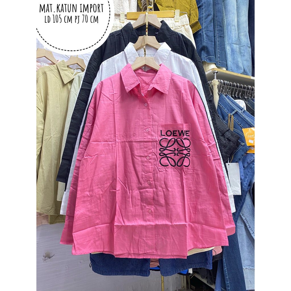 kemeja oversize import wanita