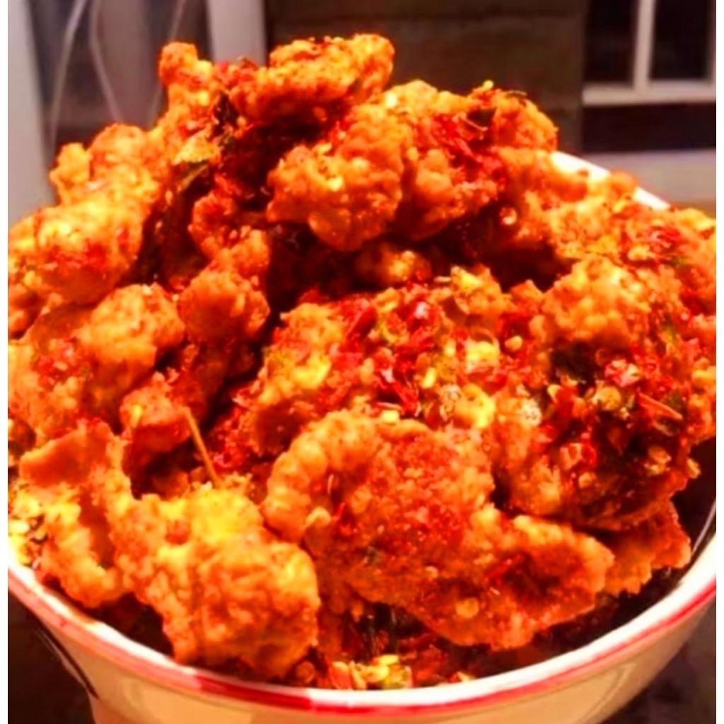 

kulit ayam krispi sangat pedas kriuk kriuk isi 1 kilo/ 1000 gram