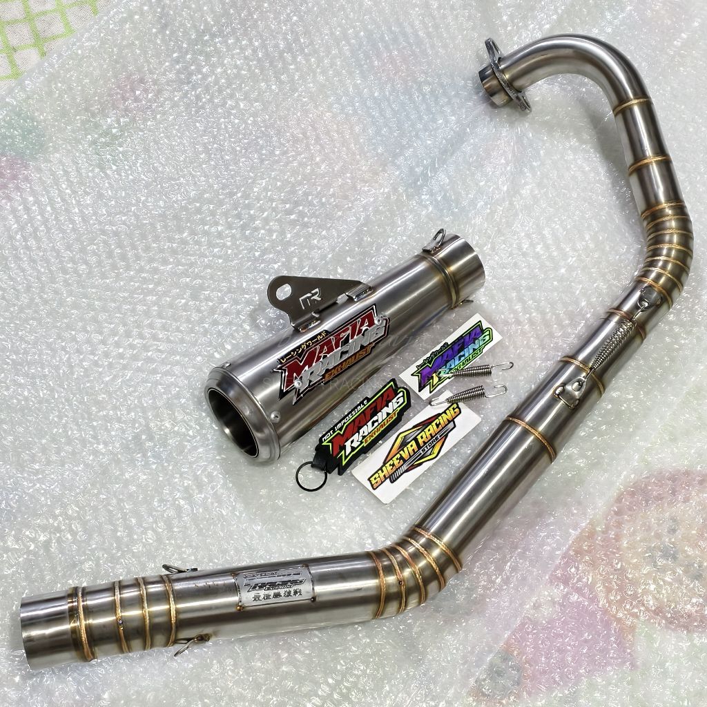 KNALPOT RACING MAFIA FULLSET SATRIA FU KARBU ROADRACE KHUSUS UB POSTEP UNDERBONE