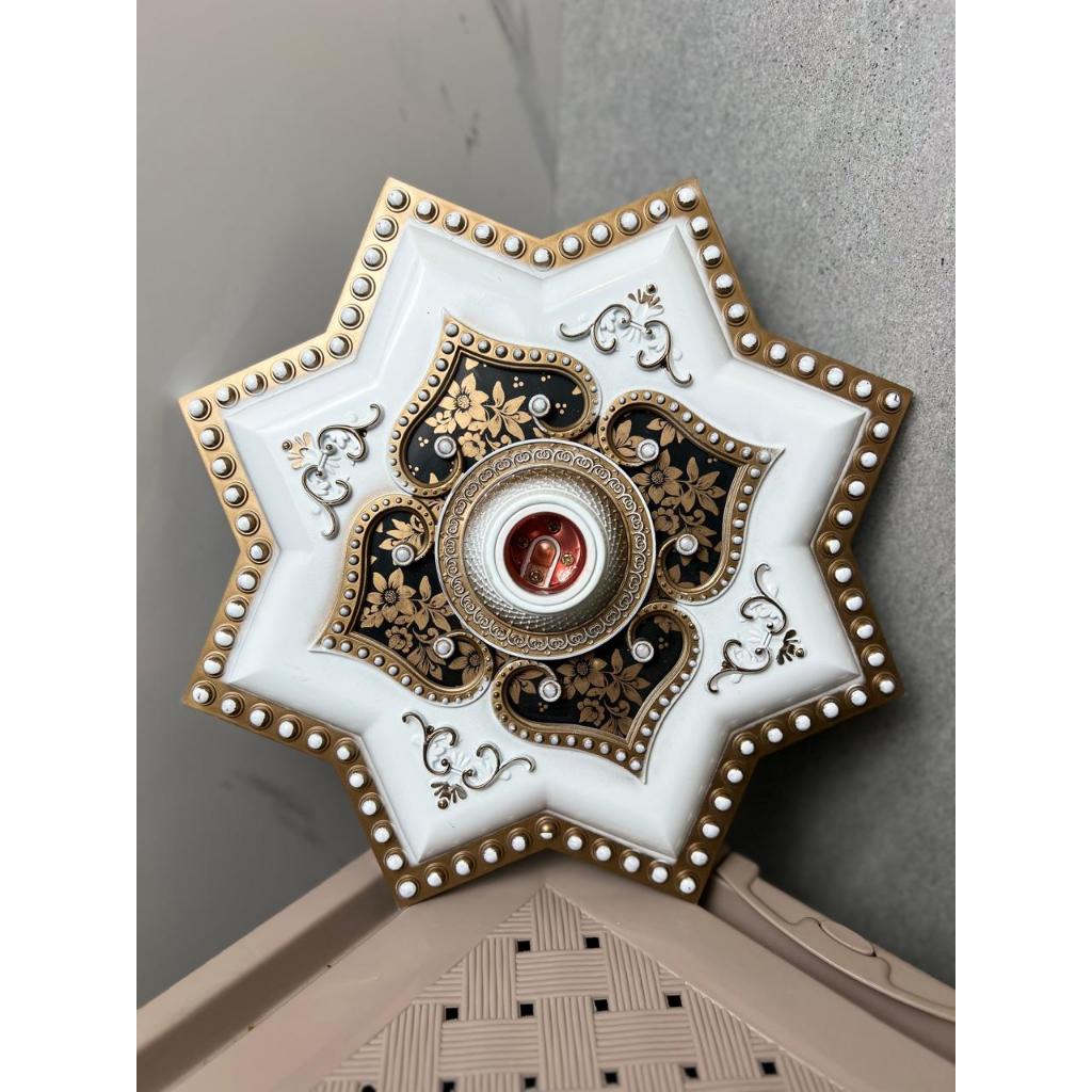 Fitting Lampu Ornamen 30X30 / Fitting Lampu Aksesoris Plafon / Fitting Lampu Ornamen PLAFON PVC