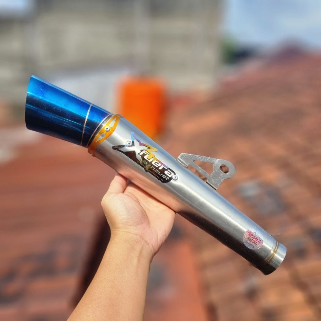 Xfuera silencer knalpot daeng4 bluemoon stainless 50mm