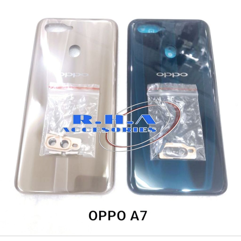 Casing Fullset Hp Oppo A7 CPH1901 Backdoor + Bezel Tulang Rangka Kesing Housing Fulset Back Dor Back