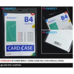 

PLASTIK ID CARD / CARD CASE B4 SQUEEZY CCSQ-904 150MM X 105 MM ( 1 PAK )