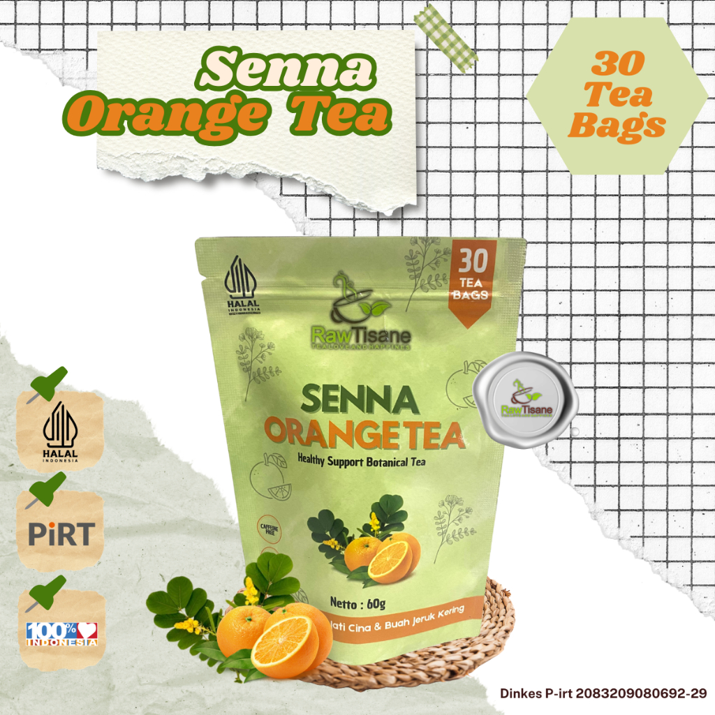 

RAW TISANE Teh Daun Jati Cina & Buah Jeruk Kering Isi 30 Tea Bag