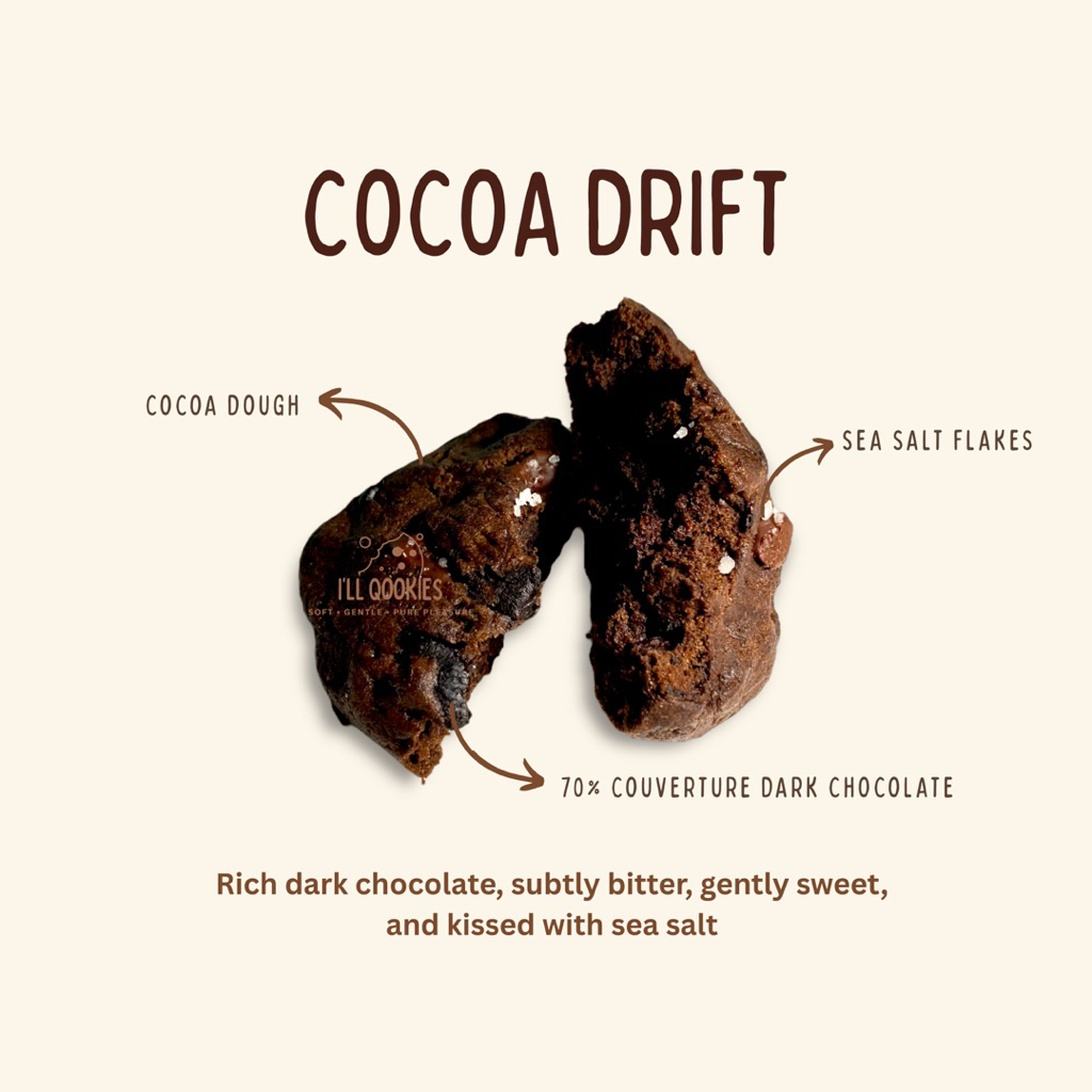 

Pure Soft Butter Cookies - Cocoa Drift (70% Chocolate Couverture)
