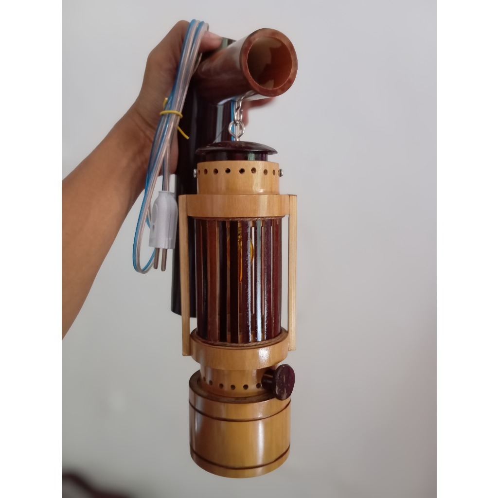 Jtterang Lampu Tempel Bambu / Lampu Hias Bambu Unik Klasik