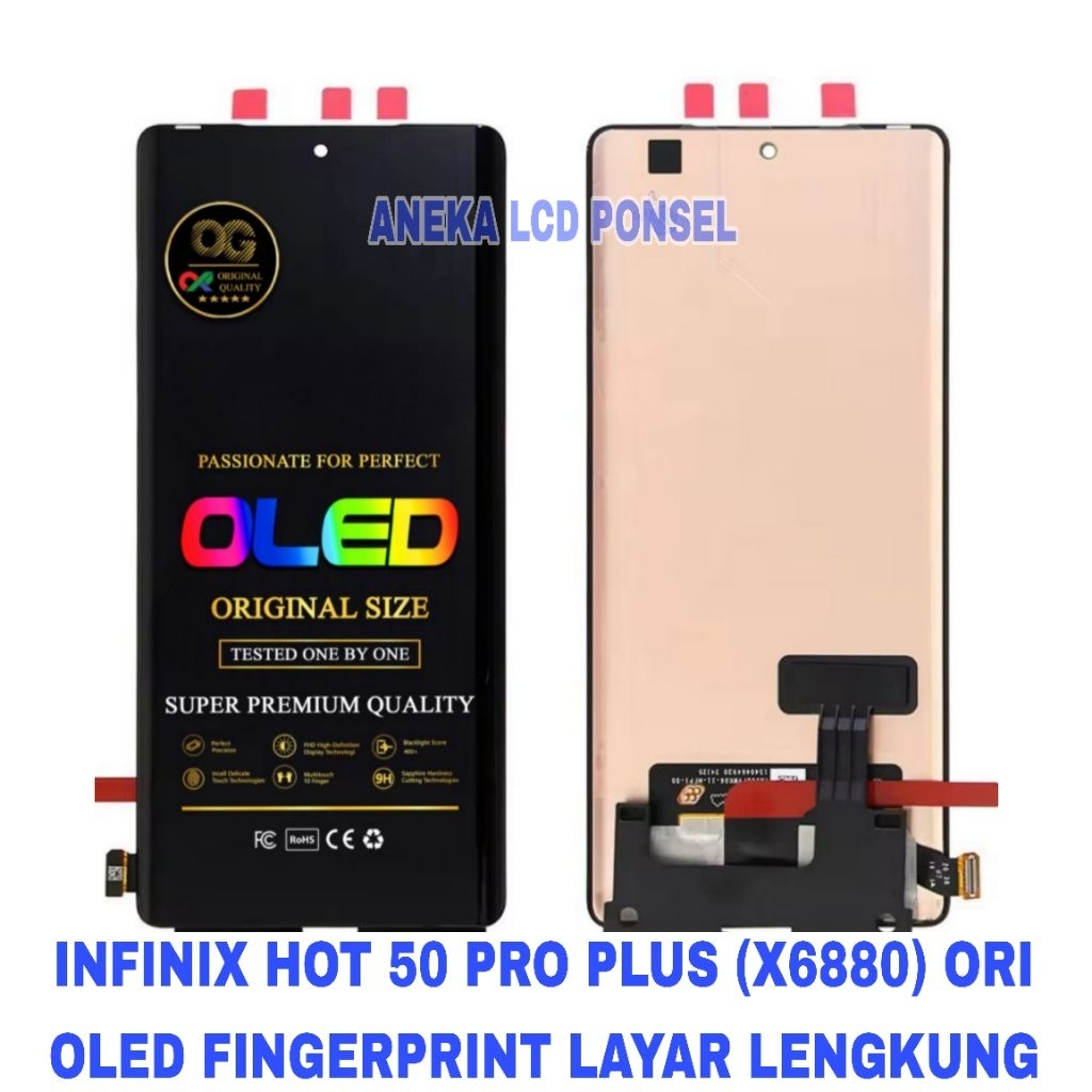 LCD INFINIX HOT 50 PRO PLUS X6880 (ORI OLED FINGERPRINT LAYAR LENGKUNG)