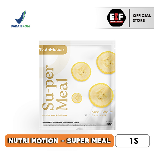 

NUTRIMOTION Super Meal (1 Sachet) – Meal Replacement Tinggi Serat & Protein, Alpukat & Banana