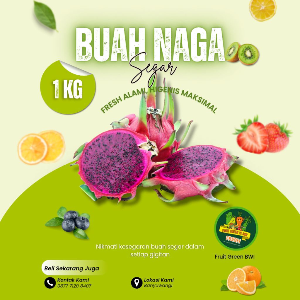 

buah naga(1 kg )asli bwi