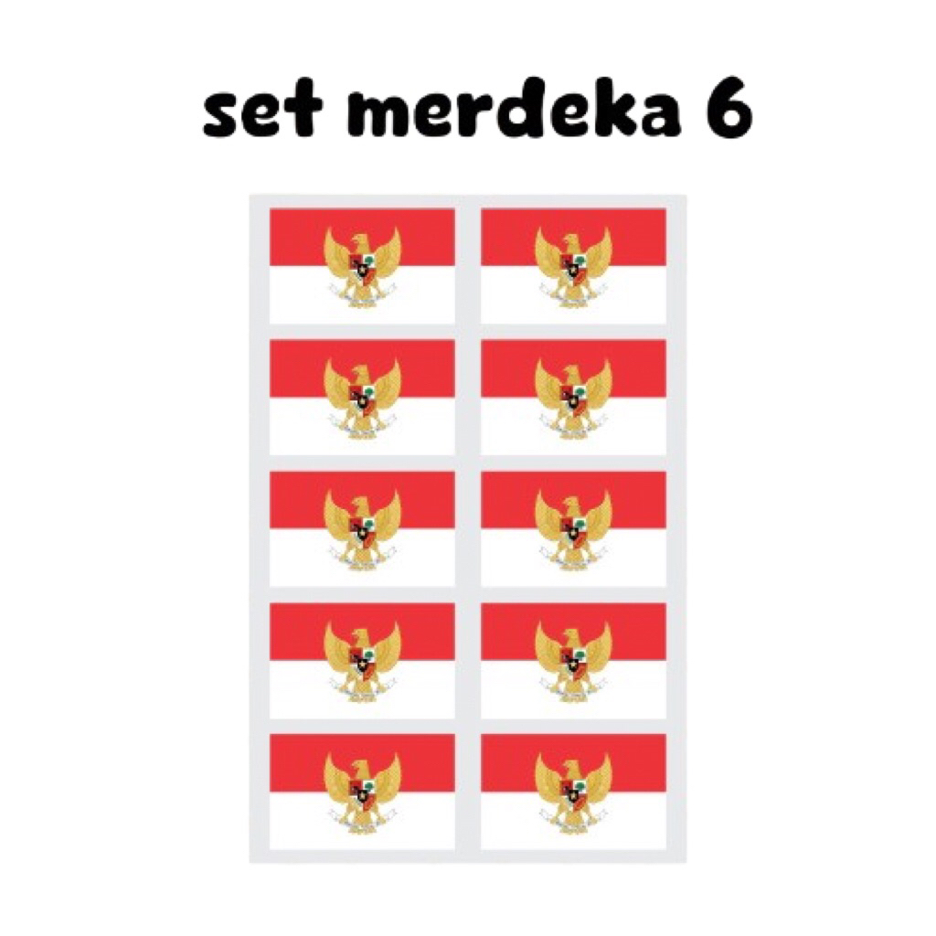 

Aksesoris 17 Agustus || Stiker Kemerdekaan isi 10pcs/Lembar