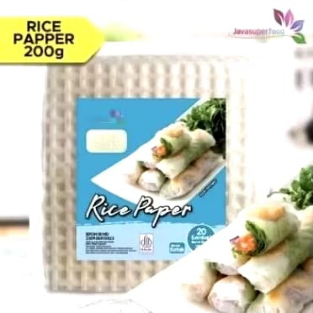 

Rice Paper Bulat 200gr (20 lembar)/Rice Paper Kotak / Kulit Lumpia Vietnam Rice Paper