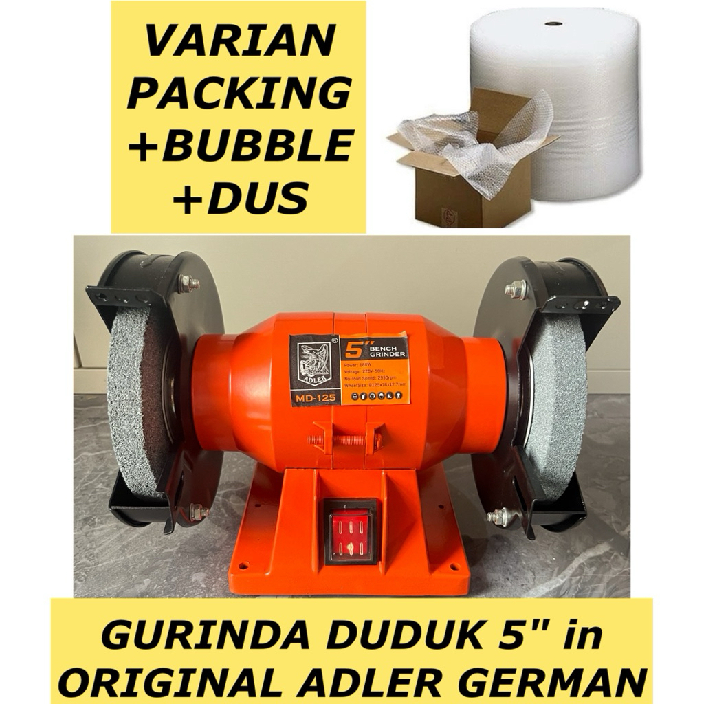 Original ADLER GERMANY Mesin Gurinda Duduk 5" inch Bench Grinder 5 Inchi Inci Gerinda Grinda Poles G