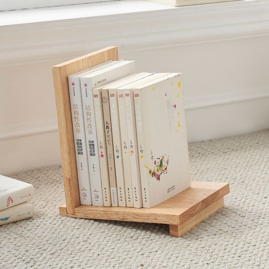 Rak Penyangga Buku Meja Kayu – Book Stand Minimalis Portable