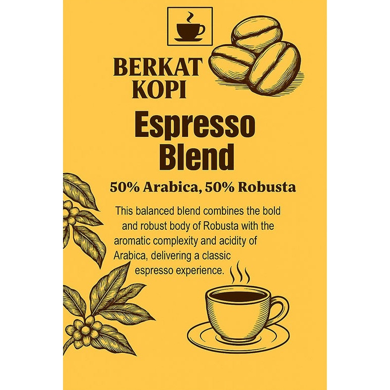 

Kopi Espresso Blend 50% Arabica + 50% Robusta