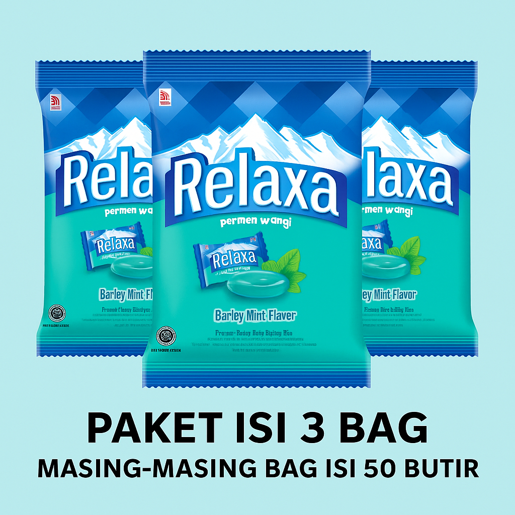 

3 BAG BARLEY MINTS Permen RELAXA per bag isi 50 pcs