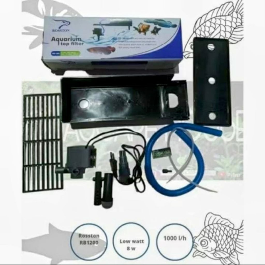 Aquarium top filter Box filter atas lengkap aquarium filter atas