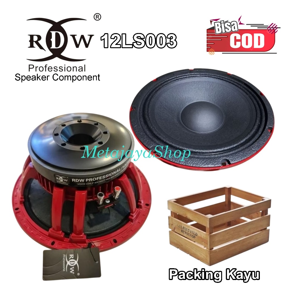 Speaker Komponen RDW 12LS003 Component Speaker RDW 12 LS 003  12Inch Subwoofer