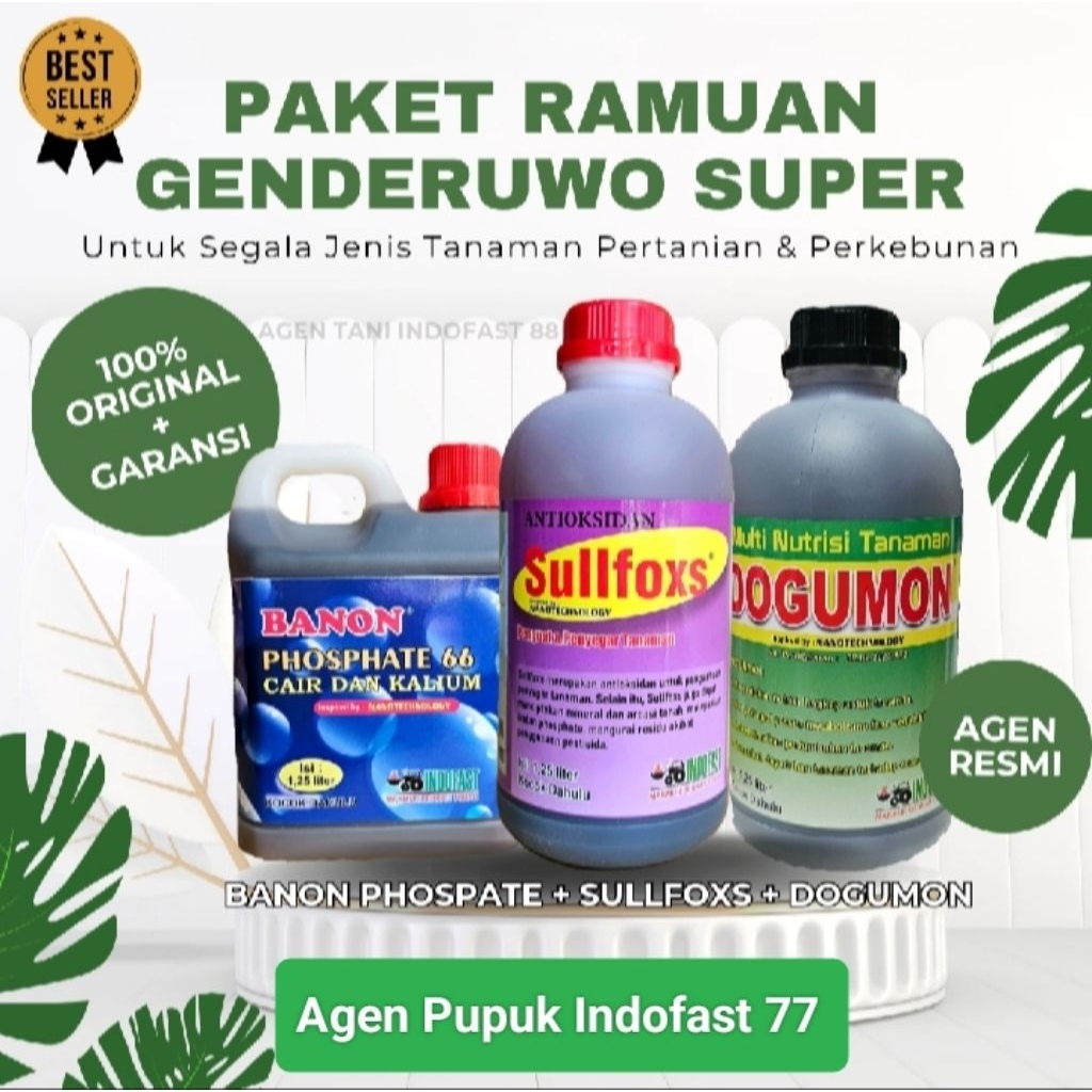 BONUS KAOS: Paket Ramuan Pupuk GENDERUWO Super