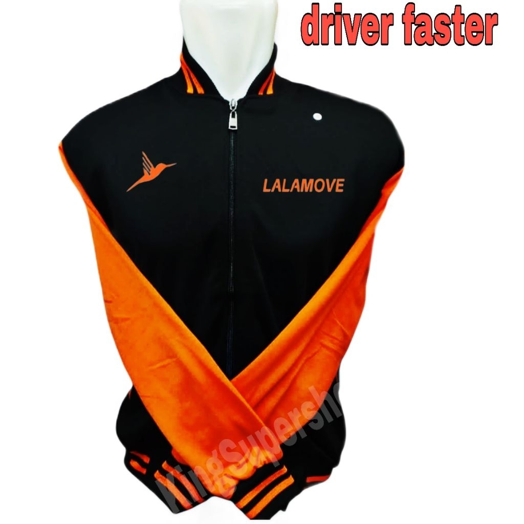 Varsity baseball lalamove varsity hitam Oren jumper logo lalamove terbaru