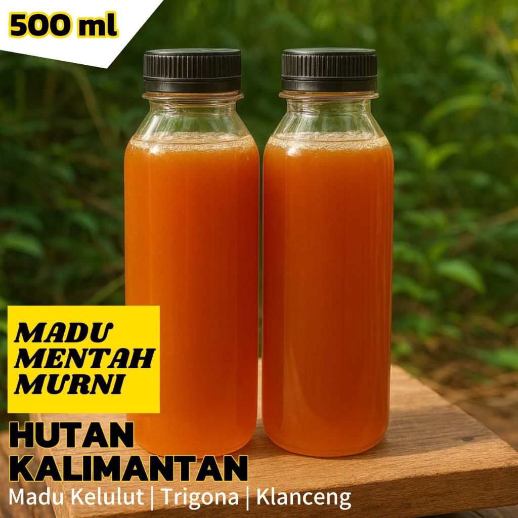 

Madu Murni 100% Kelulut Klanceng Trigona Itama Ukuran (500ml) Asli Hutan Kalimantan