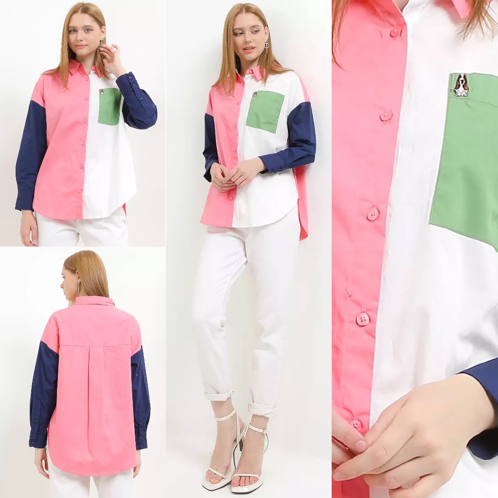 Hush Puppies Pp Maia Colorblock Shirt Original
