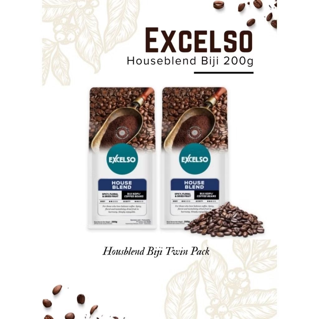 

EXCELSO HOUSEBLEND BIJI 200G TWIN PACK ( isi 2 )